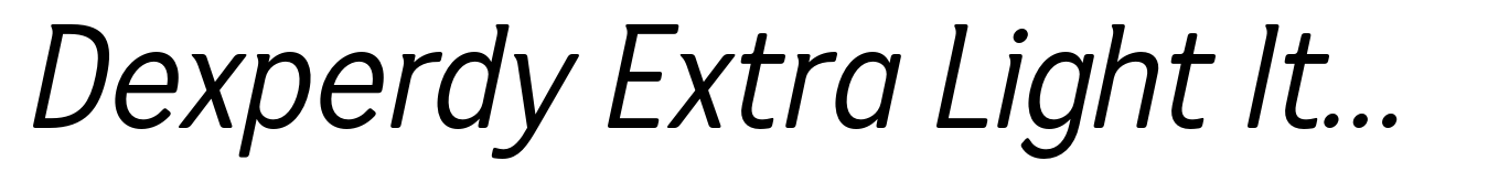 Dexperdy Extra Light Italic